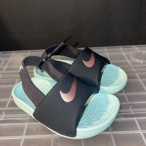 Nike Kawa Toddler Sandals - Black and Aqua